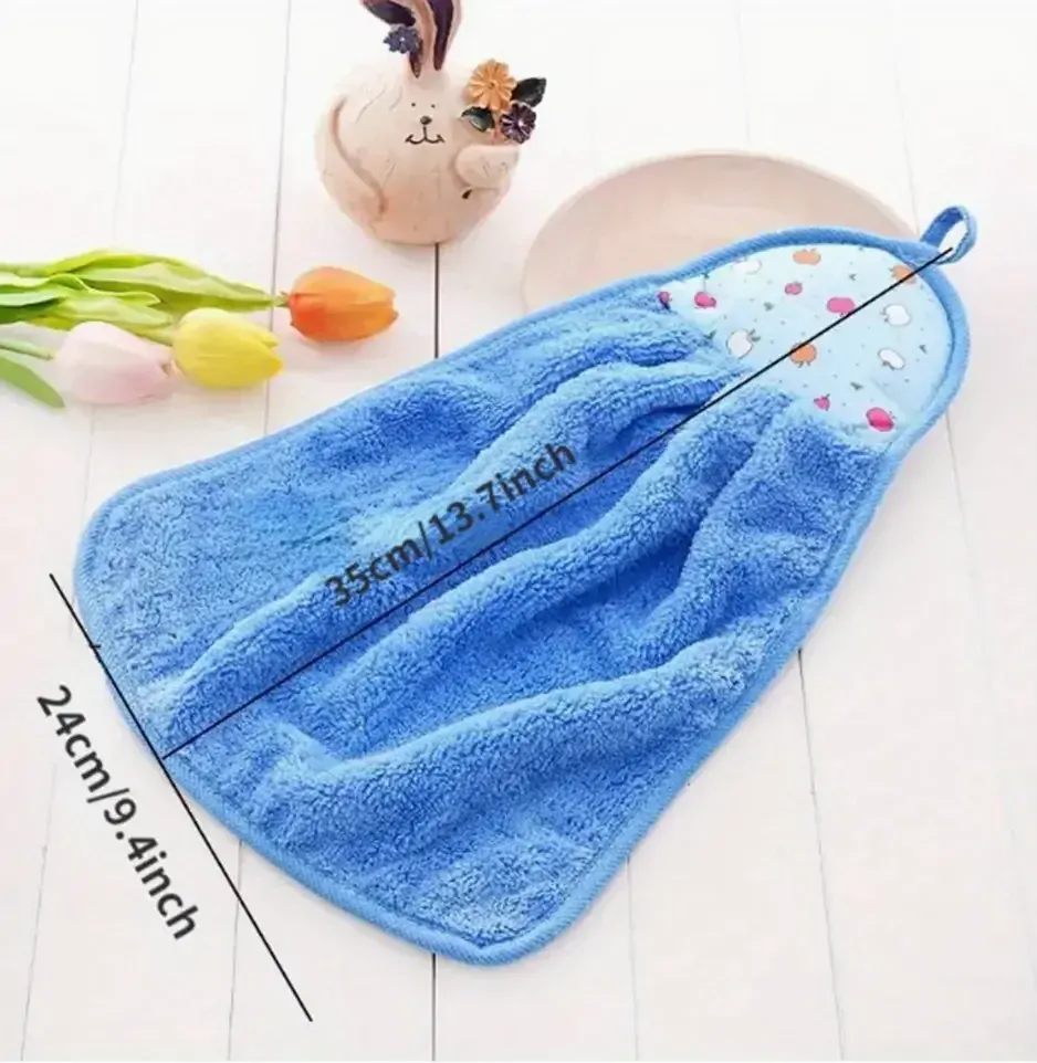 Ručník do školky - JABLÍČKO - modrý