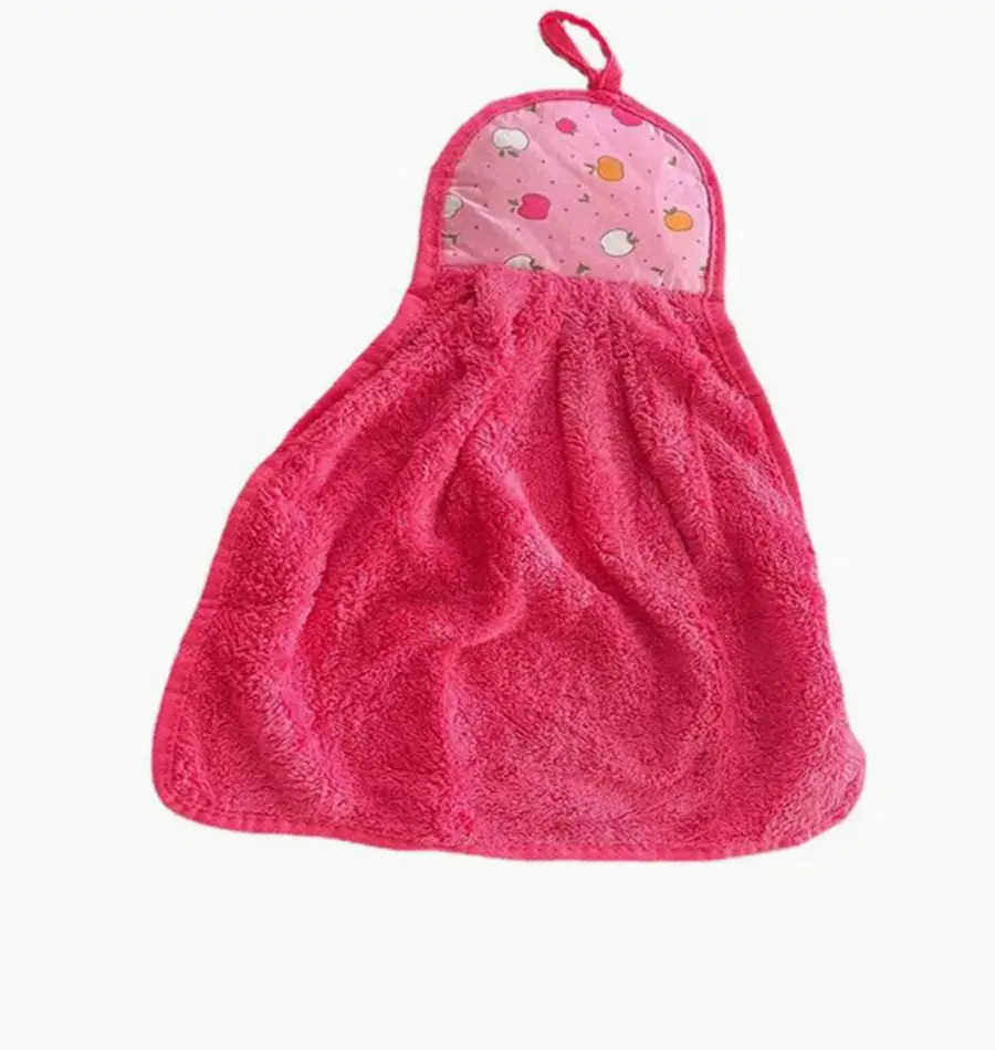 Ručník do školky - JABLÍČKO - růžový