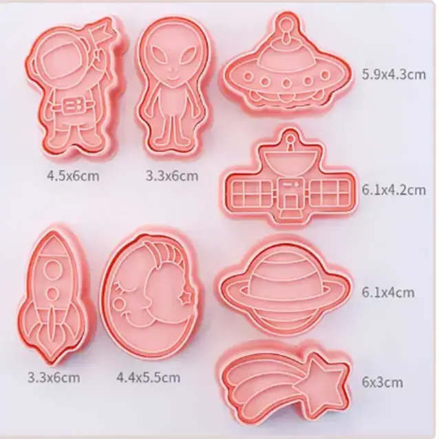 3D vykrajovátka na sušenky - UFO - 8 ks 