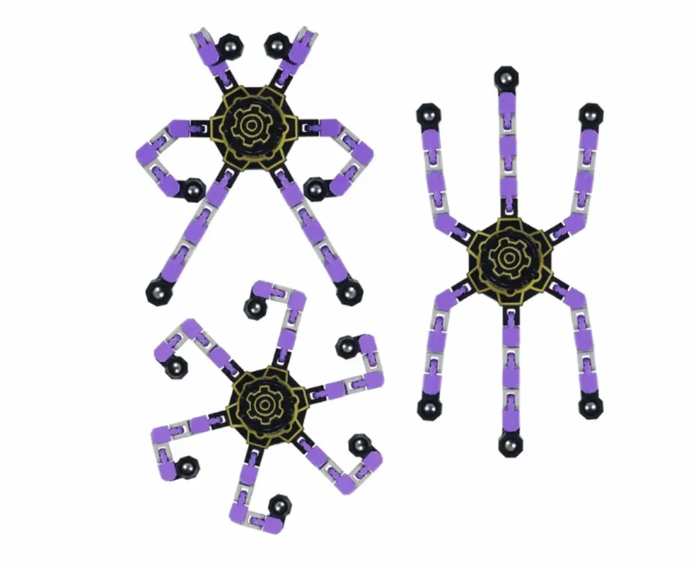 Fidget spinner - MECHANICKÝ TRANSFORMER - FIALOVÝ