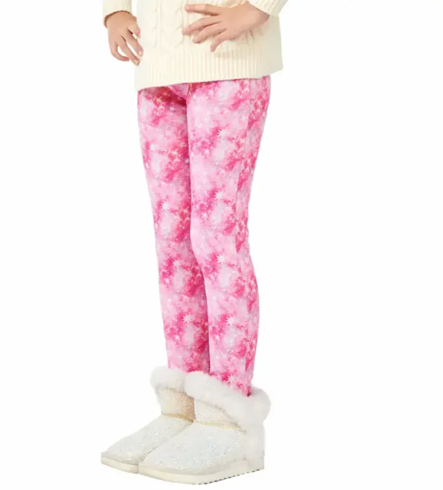 Zateplené termo legíny - RŮŽOVÉ - HVĚZDIČKY (4-5 let)