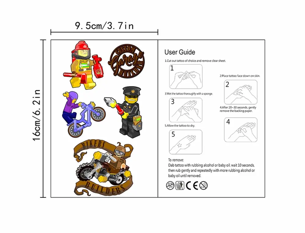 Dětské dočasné tetování - LEGO 4