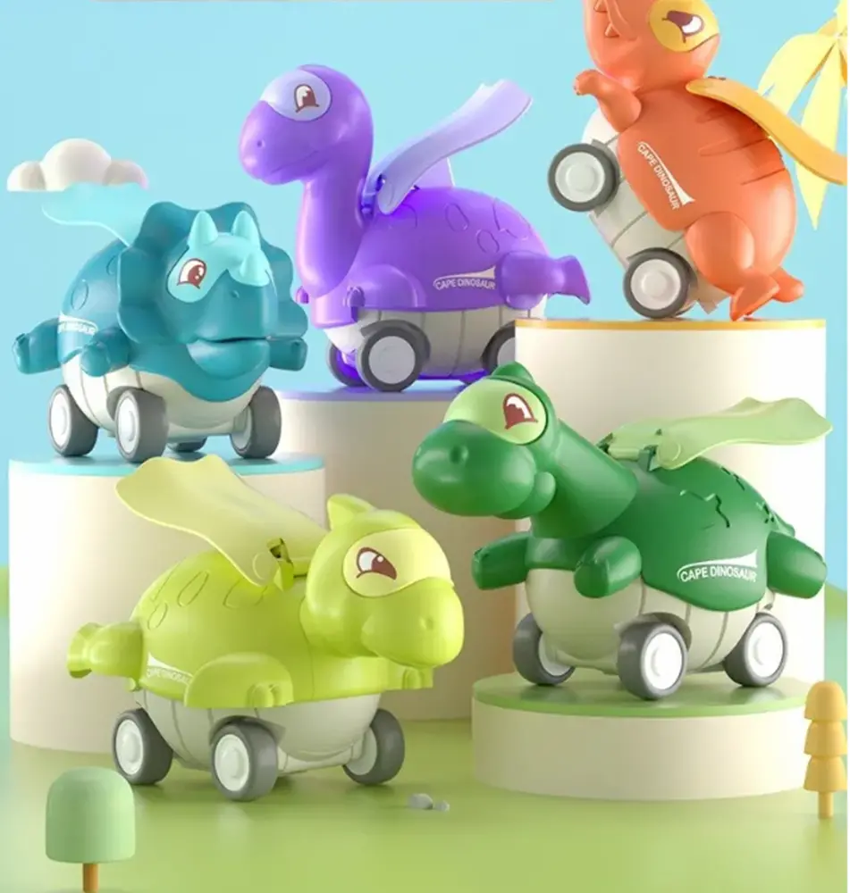 Autíčko pro nejmenší - DINOSAURUS - ORANŽOVÝ