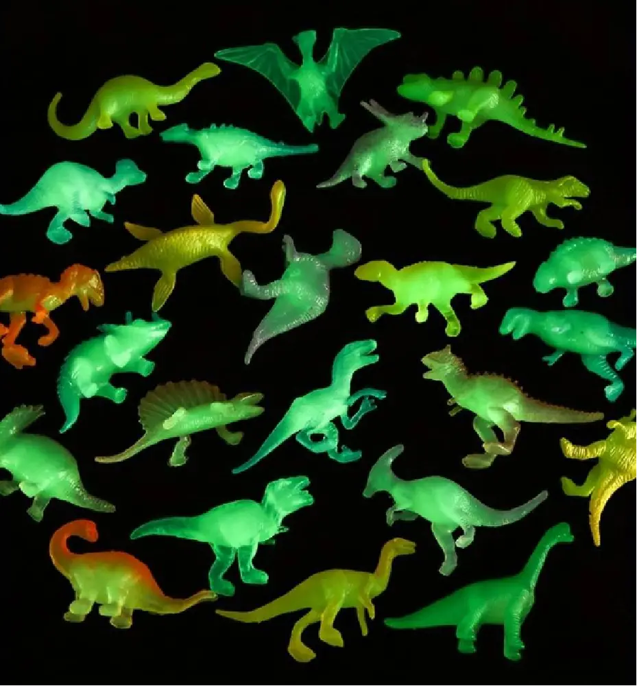 Mini figurky dinosaurů - Svítící ve tmě - 12 ks