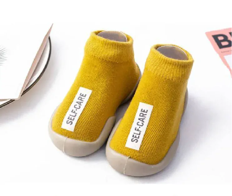 Barefoot ponožky s podrážkou - ŽLUTÉ (18-24 m)