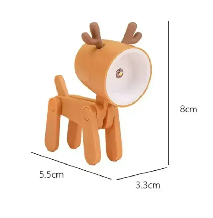 Mini noční lampička na baterky - SOBÍK - ORANŽOVÝ