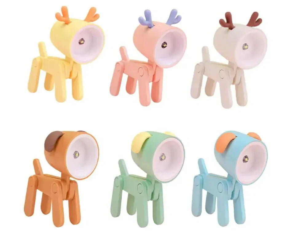 Mini noční lampička na baterky - PEJSEK - ZELENÝ