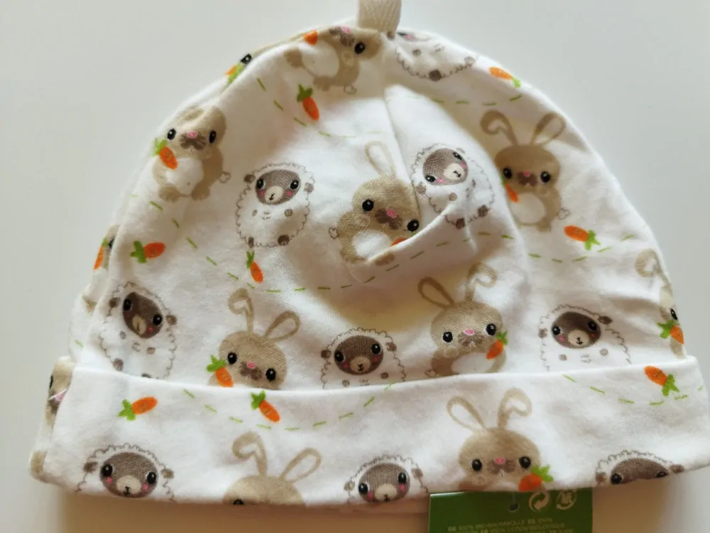 Bavlněná čepice pro miminko - (1-2 m)