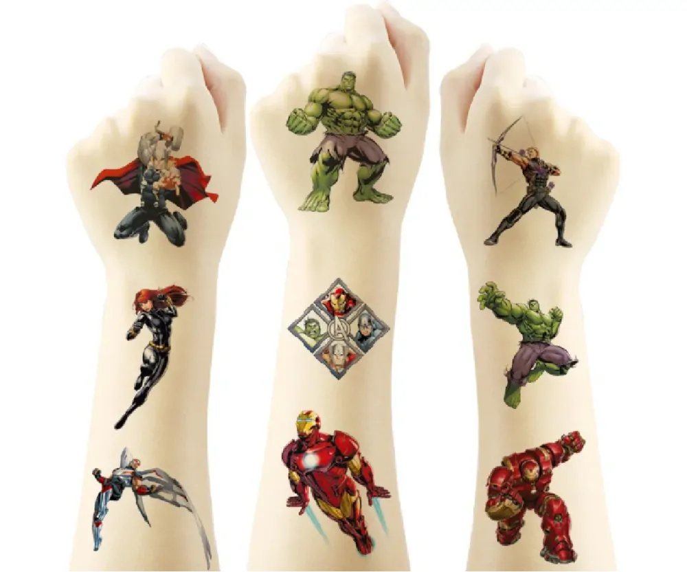 Dětské dočasné tetování - 20 ks - MARVEL AVENGERS