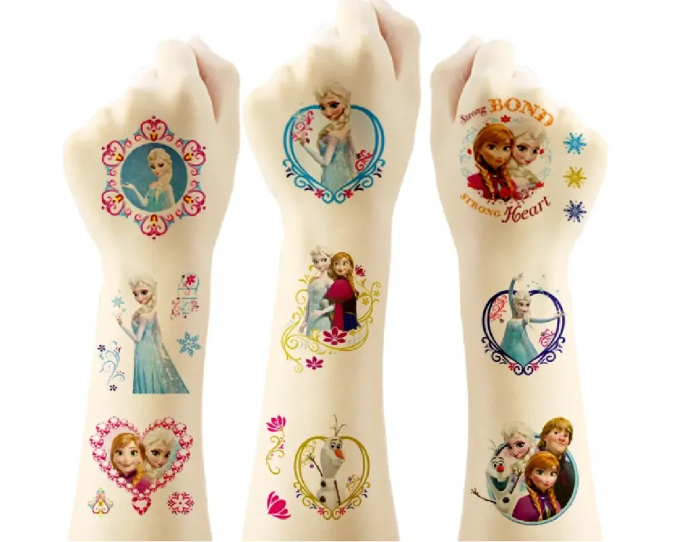 Dětské dočasné tetování - 20 ks - FROZEN/LEDOVÉ KRÁLOVSTVÍ (A)