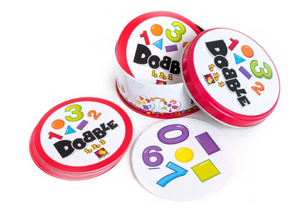 Postřehová hra Dobble - ČÍSLA A TVARY - S VADOU