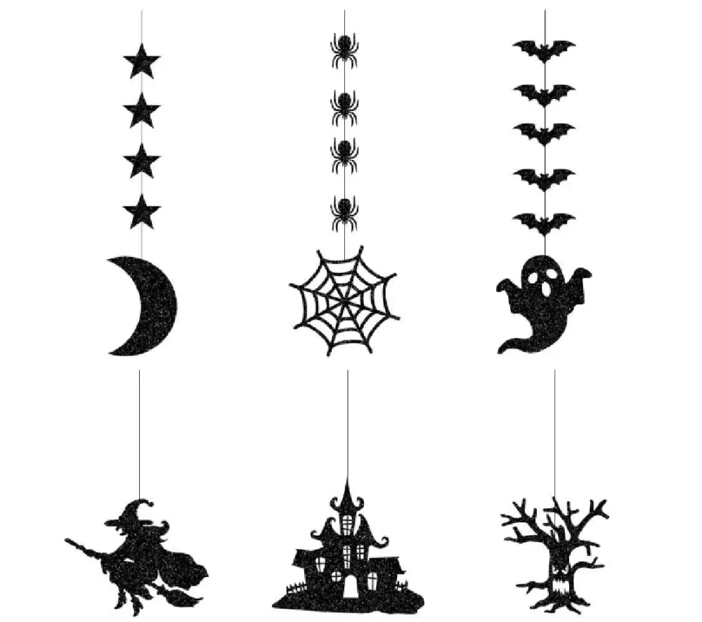 Závěsná dekorace na HALLOWEEN - 6 ks