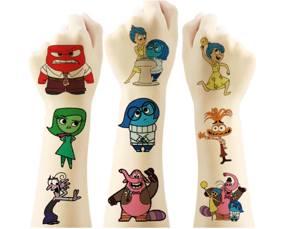 Dětské dočasné tetování - V HLAVĚ - INSIDE OUT - 20 ks 