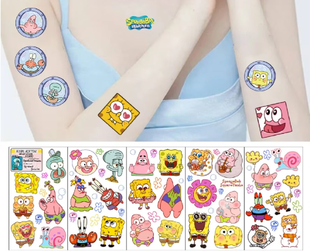 Dětské dočasné tetování - SPONGE BOB