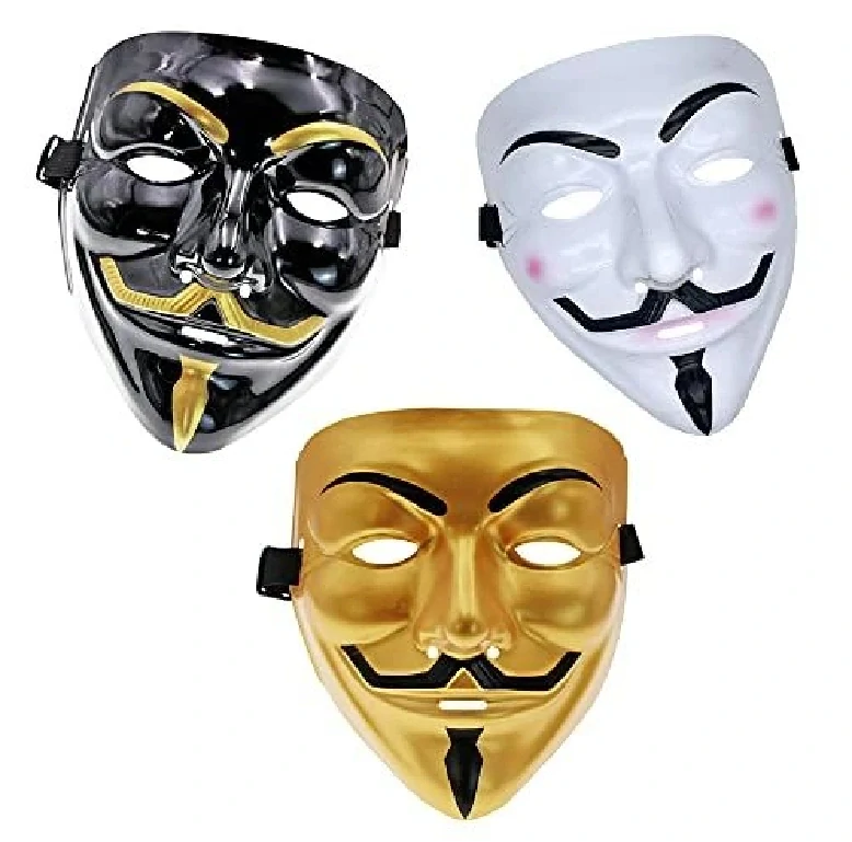Maska na Halloween - VENDETTA Guy Fawkes - BÍLÁ 