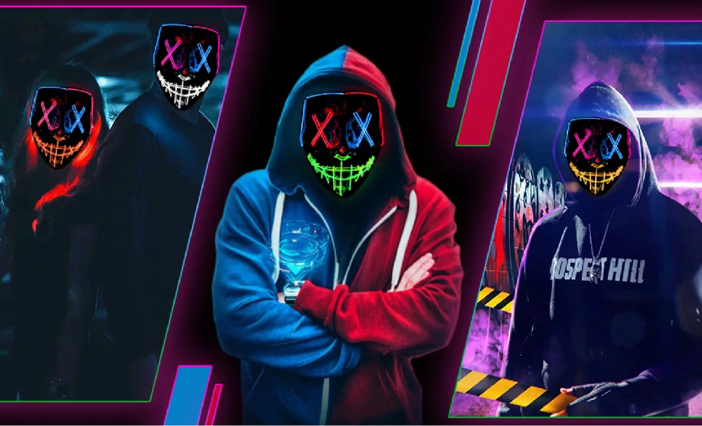 LED Maska na Halloween - PURGE - OČISTA