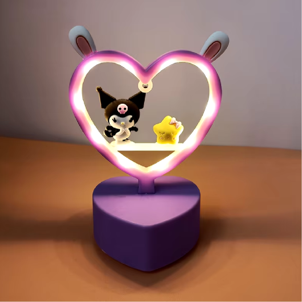 Noční světlo - POHÁDKA SANRIO - KUROMI - SRDÍČKO