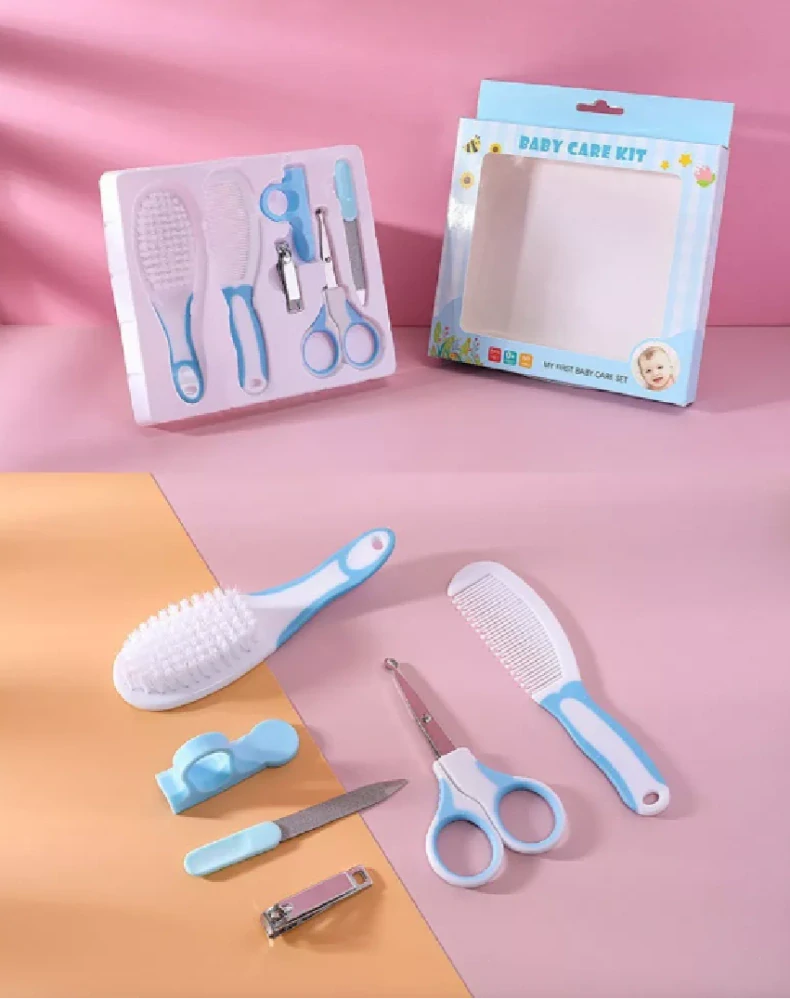 Sada kartáčů a manikúry pro miminko - MODRÁ