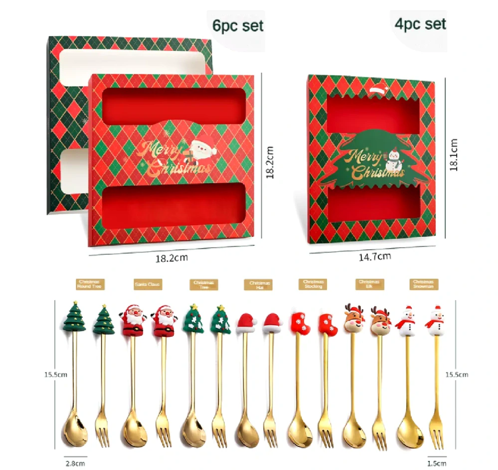 Vánoční set - LŽIČKY A VIDLIČKY - 6 kusů