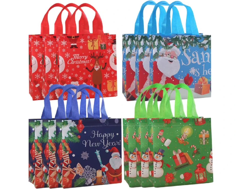 Vánoční dárková taška - ČERVENÁ -1 kus