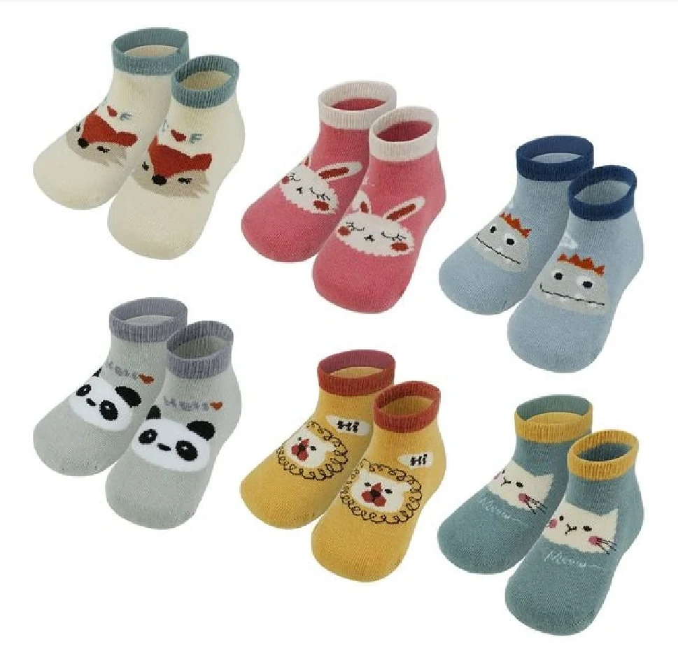 Protiskluzové ponožky - MODROZELENÉ - KOČIČKA - (3-5 let) L