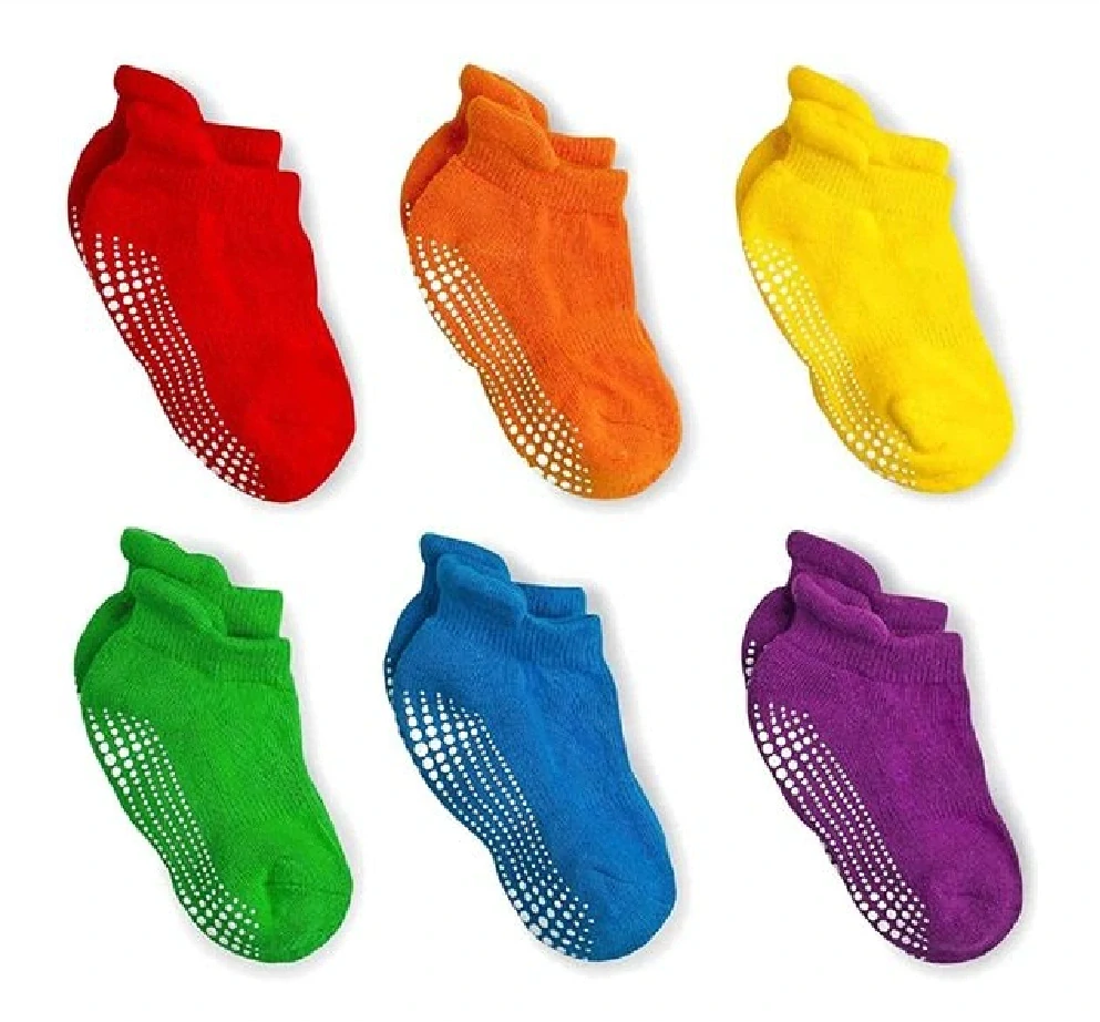 Protiskluzové ponožky - ČERVENÉ (8-10 let) 