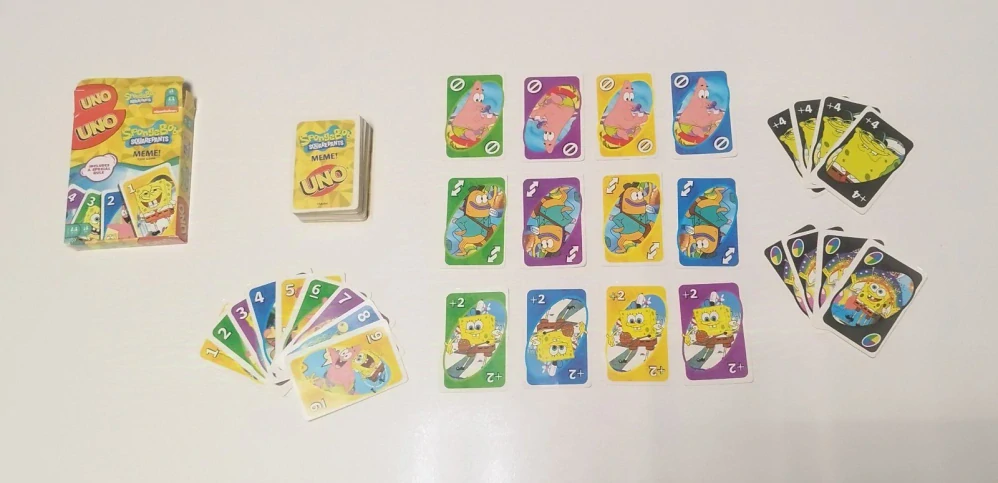 Hra Uno karty - SPONGE BOB V KALHOTÁCH