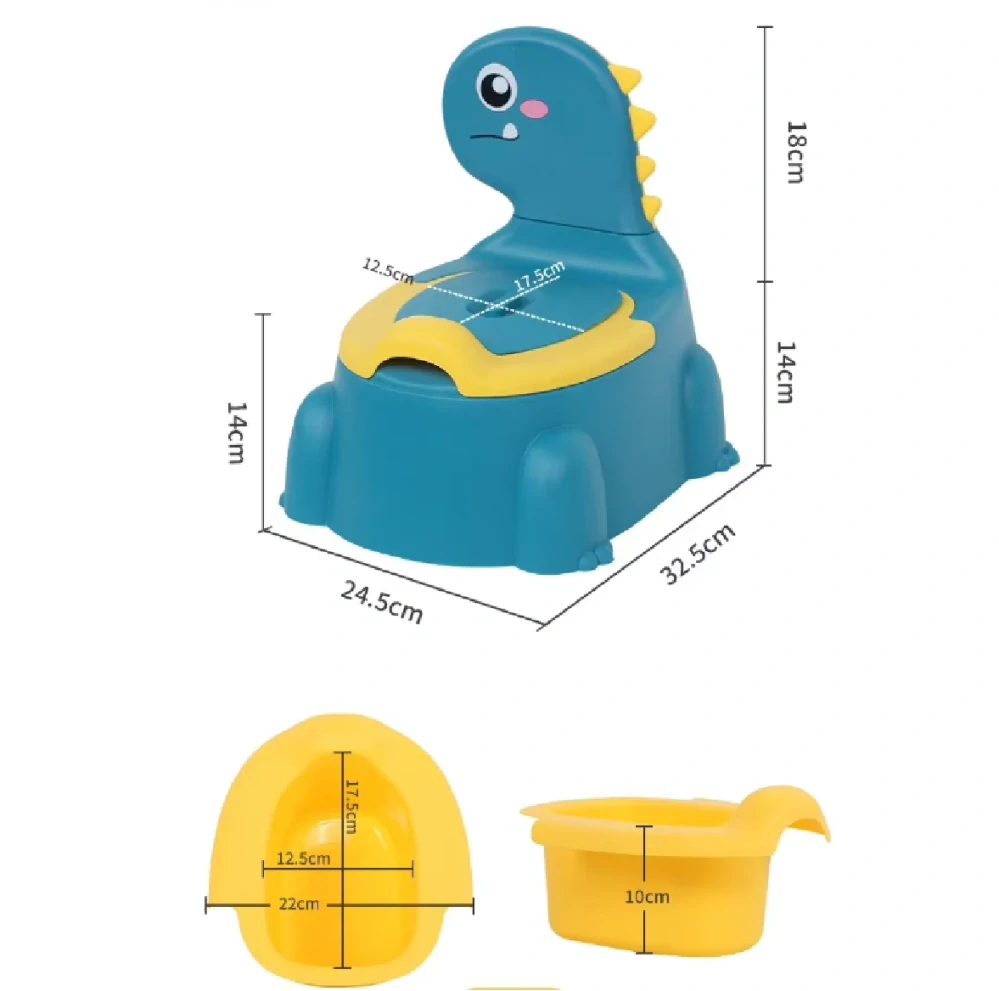 Nočník s opěrkou - DINOSAURUS - ZELENÝ
