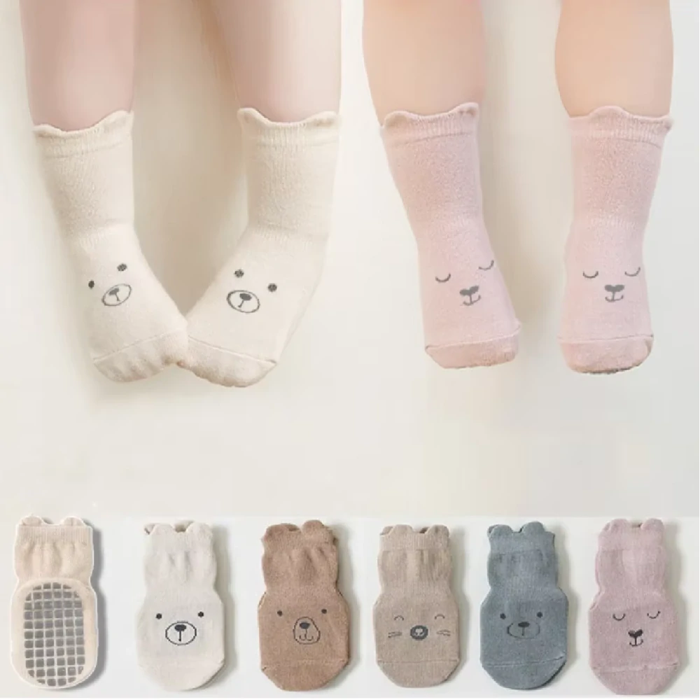 Protiskluzové ponožky - ŠEDÉ - (12-24m) M