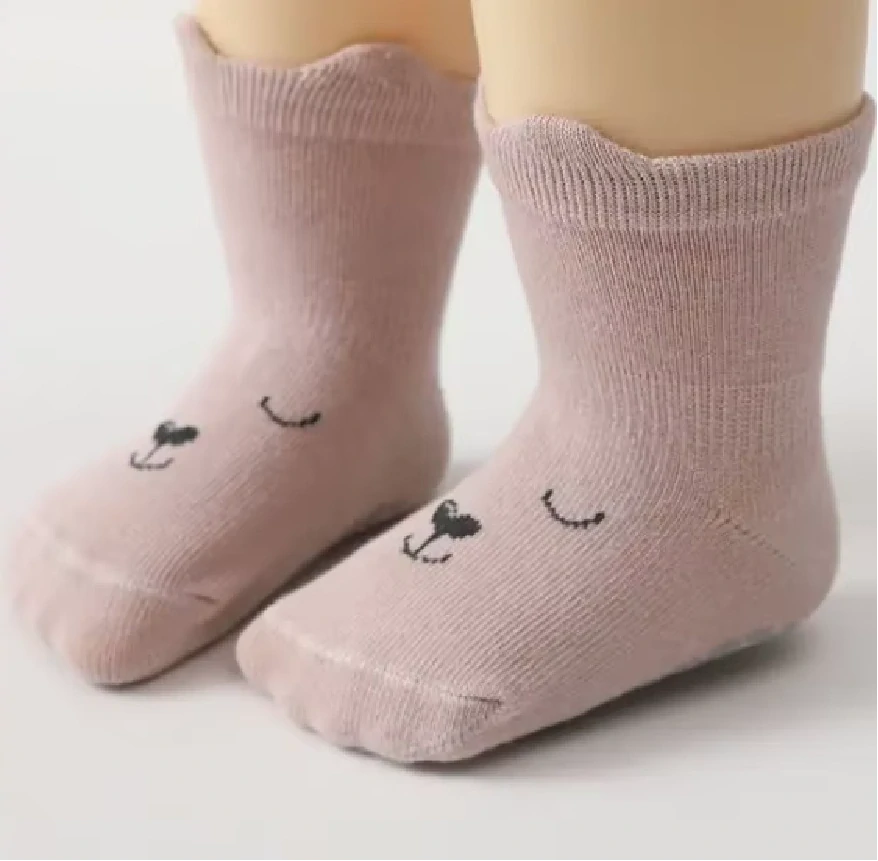 Protiskluzové ponožky - STARORŮŽOVÉ - (12-24m) M