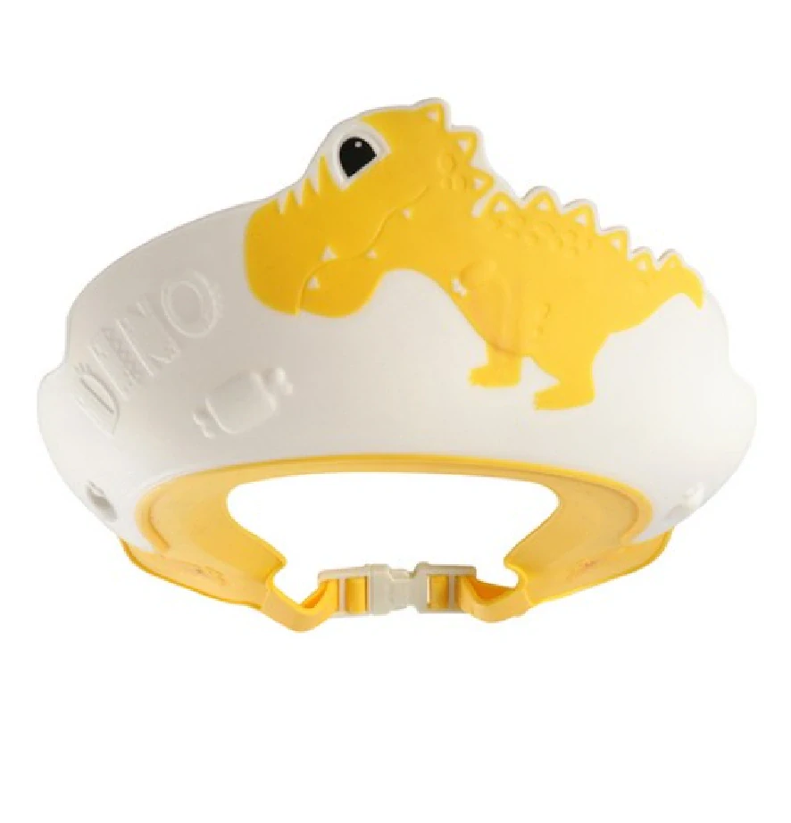 Dětská sprchovací čepice - DINOSAURUS - ŽLUTÁ