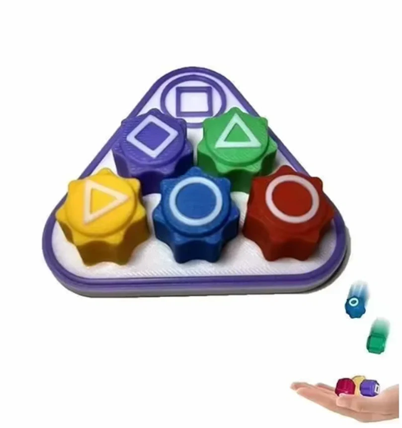 Hra GONGGI - SQUID GAME/ HRA NA OLIHEŇ - 5ks + Stojánek trojúhelník 