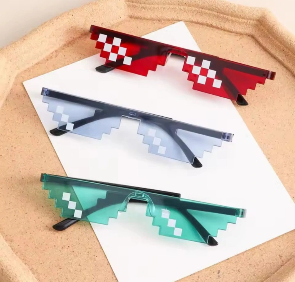 Designové brýle - MINECRAFT - ČERVENÉ (A)