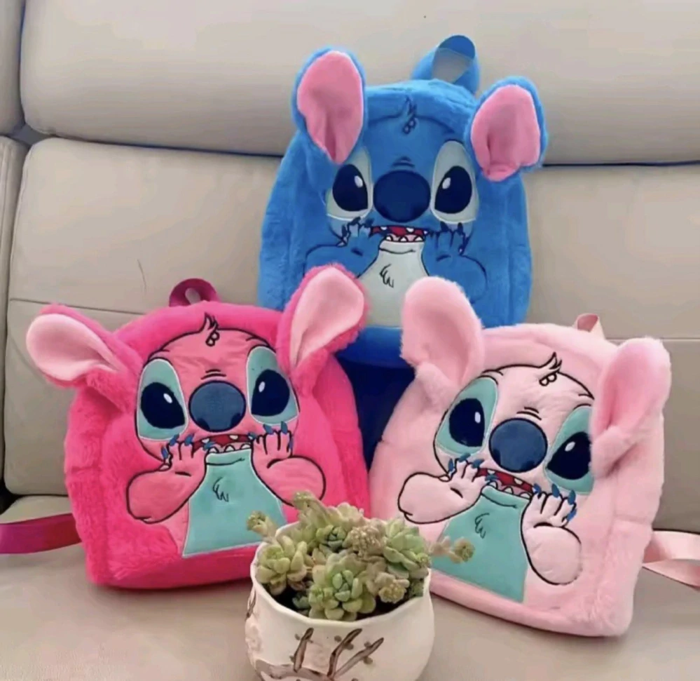 Plyšový batůžek (S) - STITCH - MODRÝ