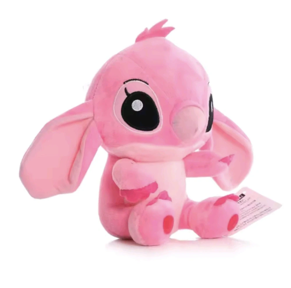 Malá plyšová ANGEL s přísavkou - POHÁDKA LILO A STITCH - RŮŽOVÁ - 16 cm