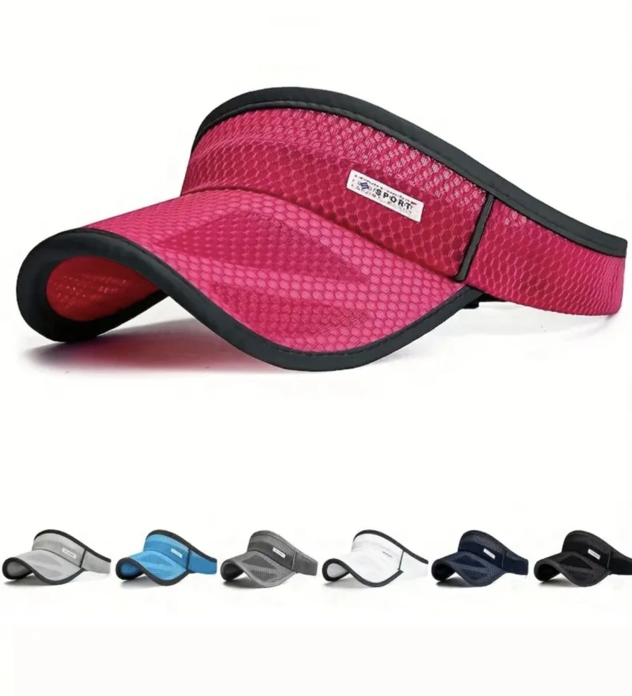 Síťovaná kšiltovka s dlouhým kšiltem bez vrchu - ŠEDÁ