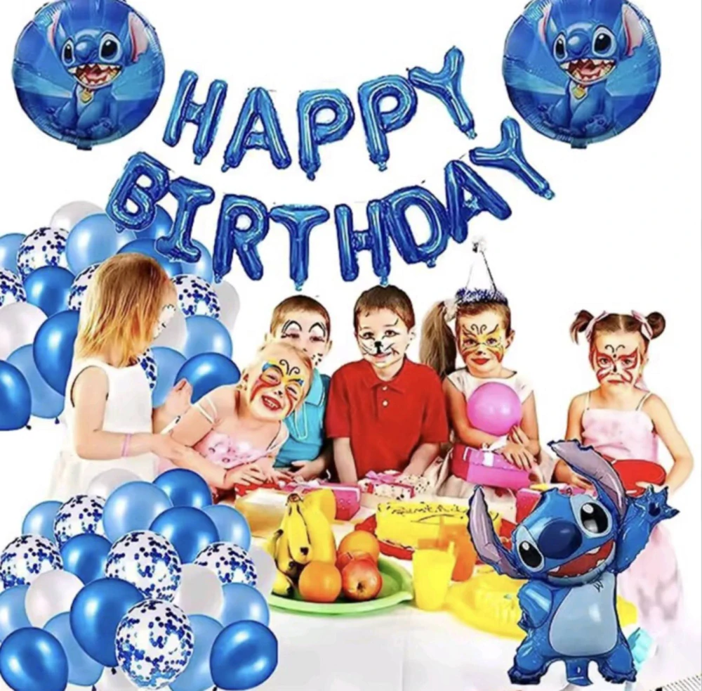 Set balónků k narozeninám - POHÁDKA LILO A STITCH - STITCH - 40 ks