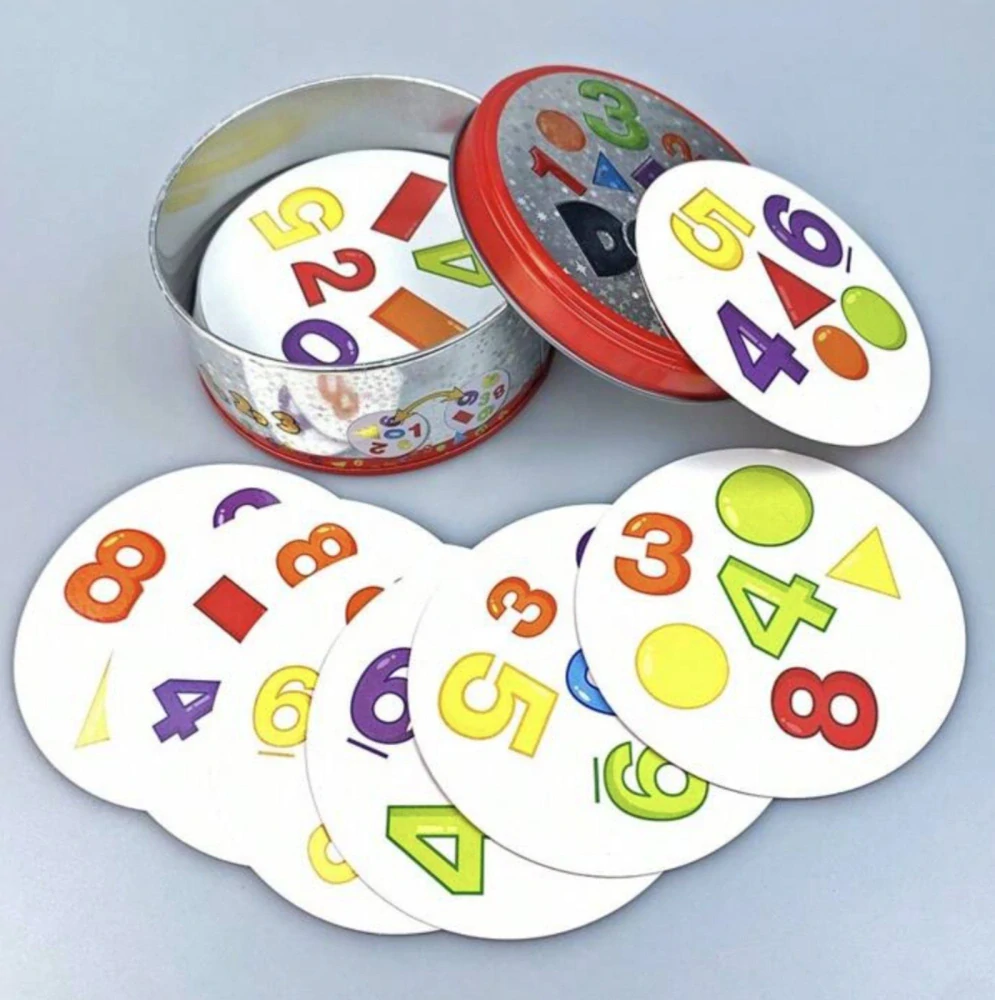 Postřehová hra Dobble - ČÍSLA A TVARY - (B)