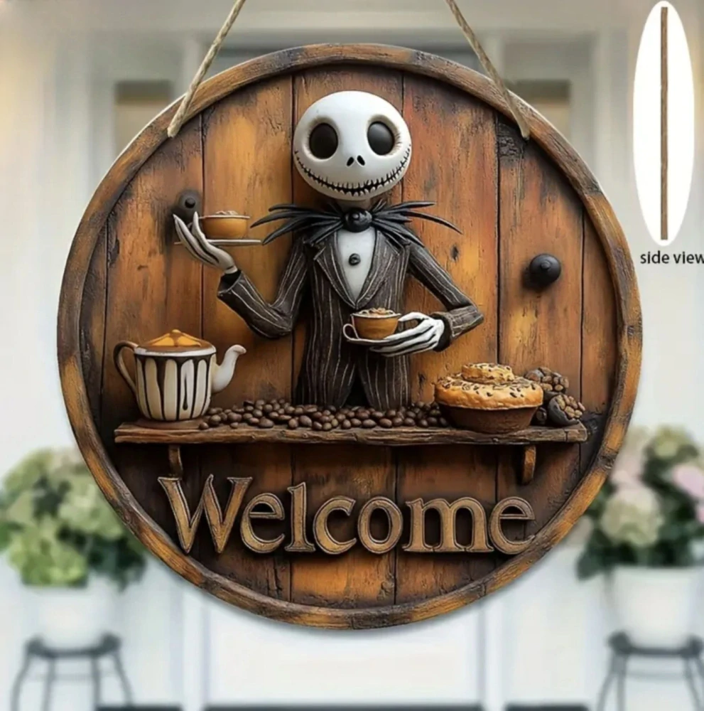 Dekorace na dveře - HALLOWEEN - JACK SKELLINGTON