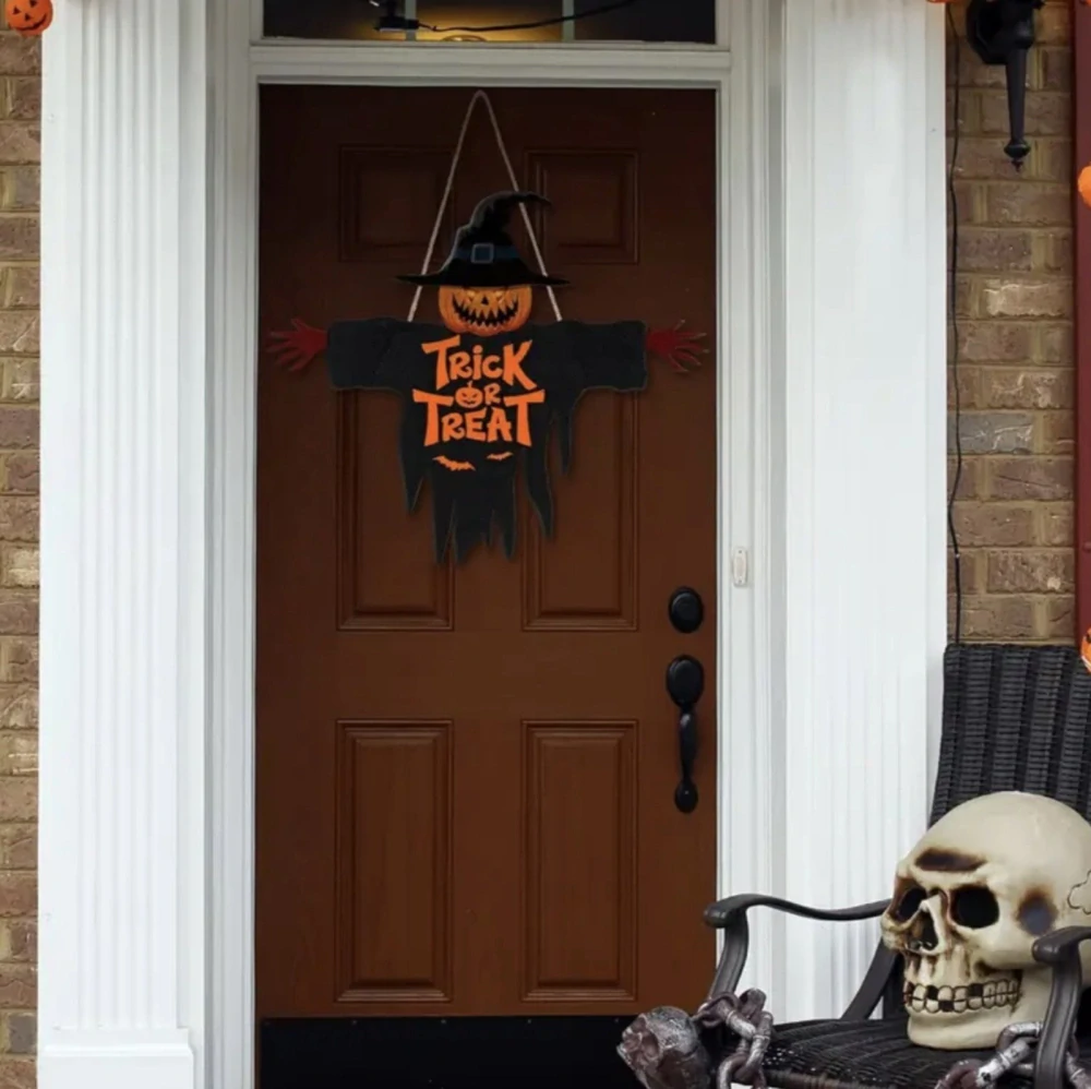 Malá dekorace na dveře - HALLOWEEN - STRAŠÁK 