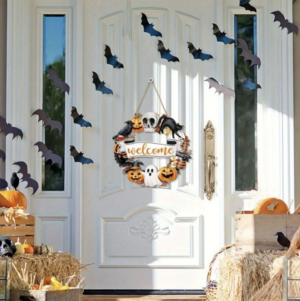 Malá dekorace na dveře - HALLOWEEN - VĚNEC