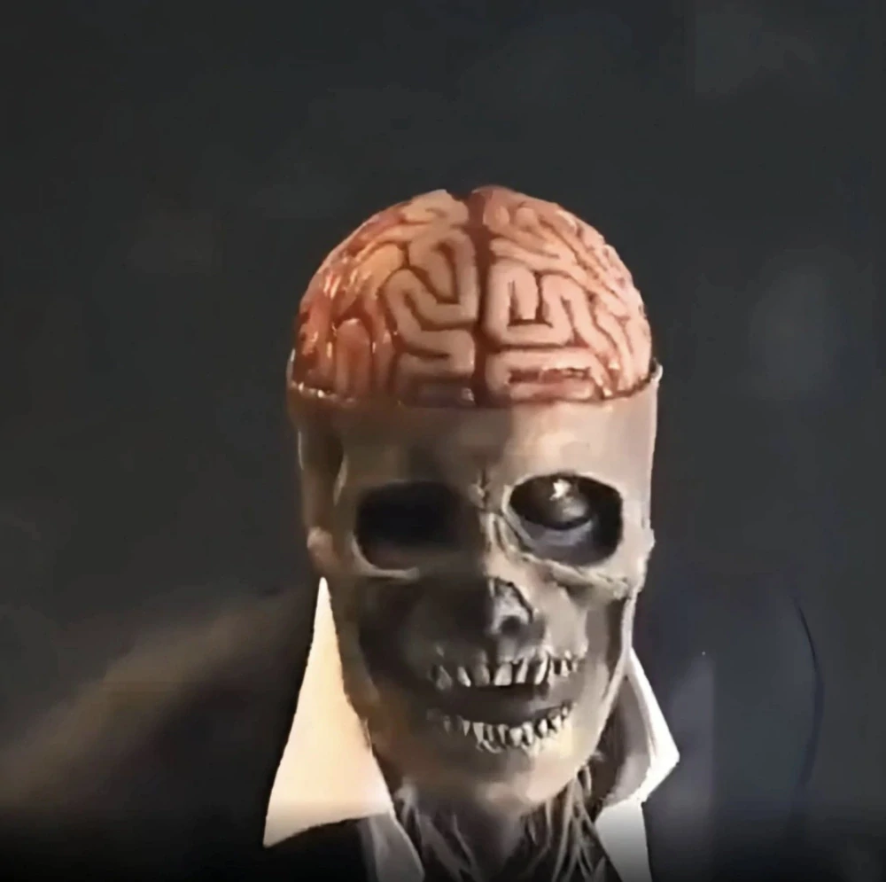 Realistická hororová 3D maska - HALLOWEEN - KOSTLIVEC