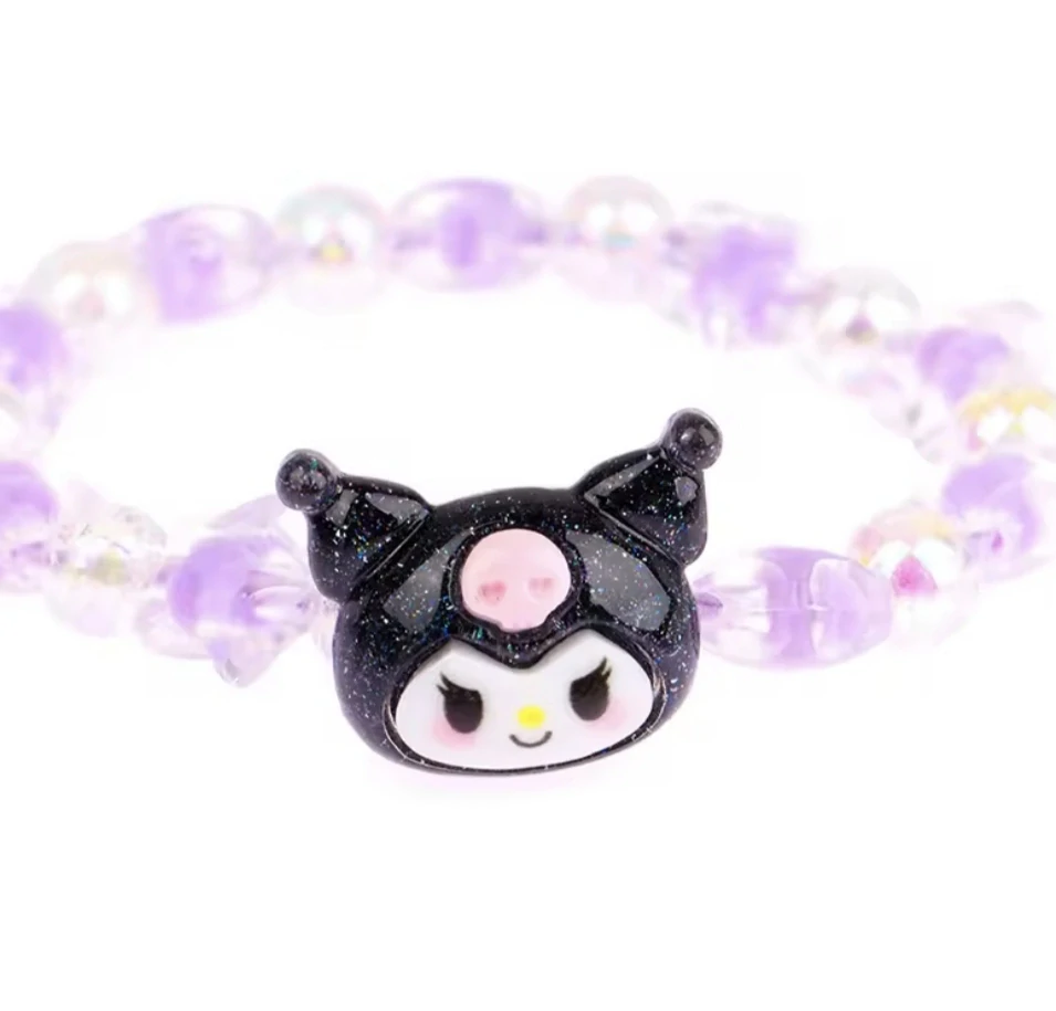Korálkový náramek na gumičce - SANRIO - KUROMI