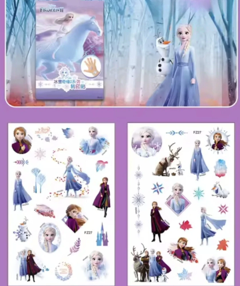 Dětské dočasné tetování - LEDOVÉ KRÁLOVSTVÍ 2 - 4 ks