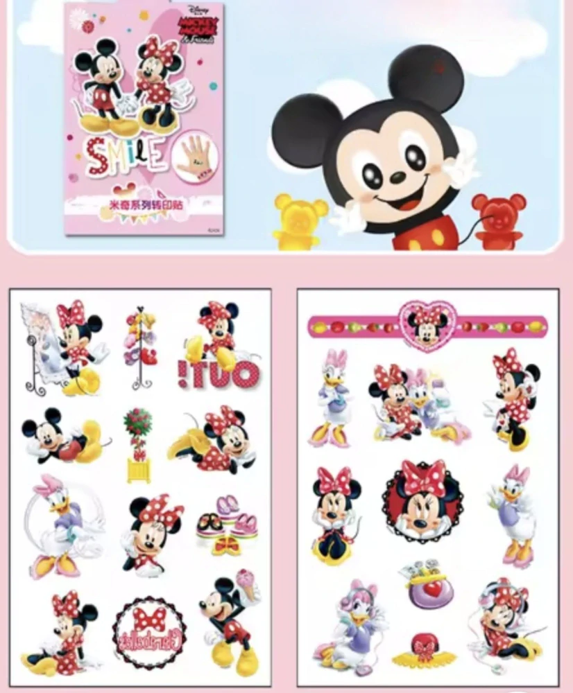 Dětské dočasné tetování - MICKEY MOUSE A PŘÁTELÉ - 4 ks