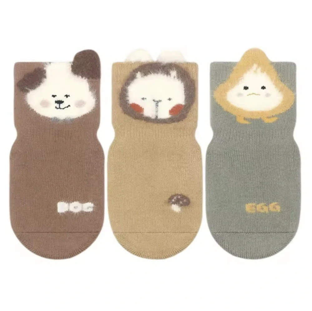 Teplé protiskluzové ponožky - KHAKI - (12-24m) M
