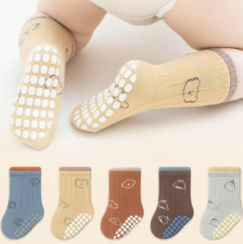 Protiskluzové ponožky - MODRÉ - (3-5 let) L