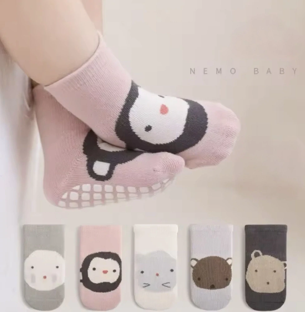 Protiskluzové ponožky - STARORŮŽOVÉ - (24-36 m) L