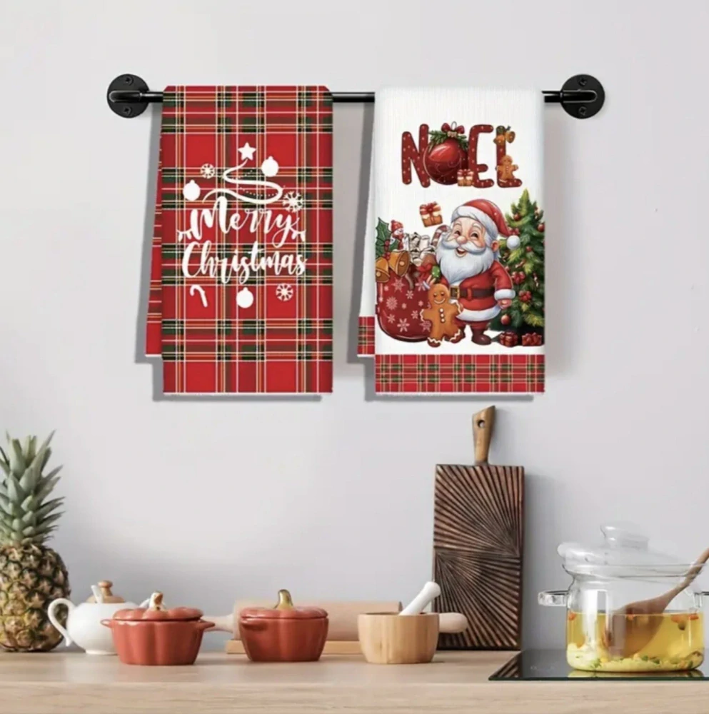 Vánoční kuchyňská utěrka  - MERRY CHRISTMAS