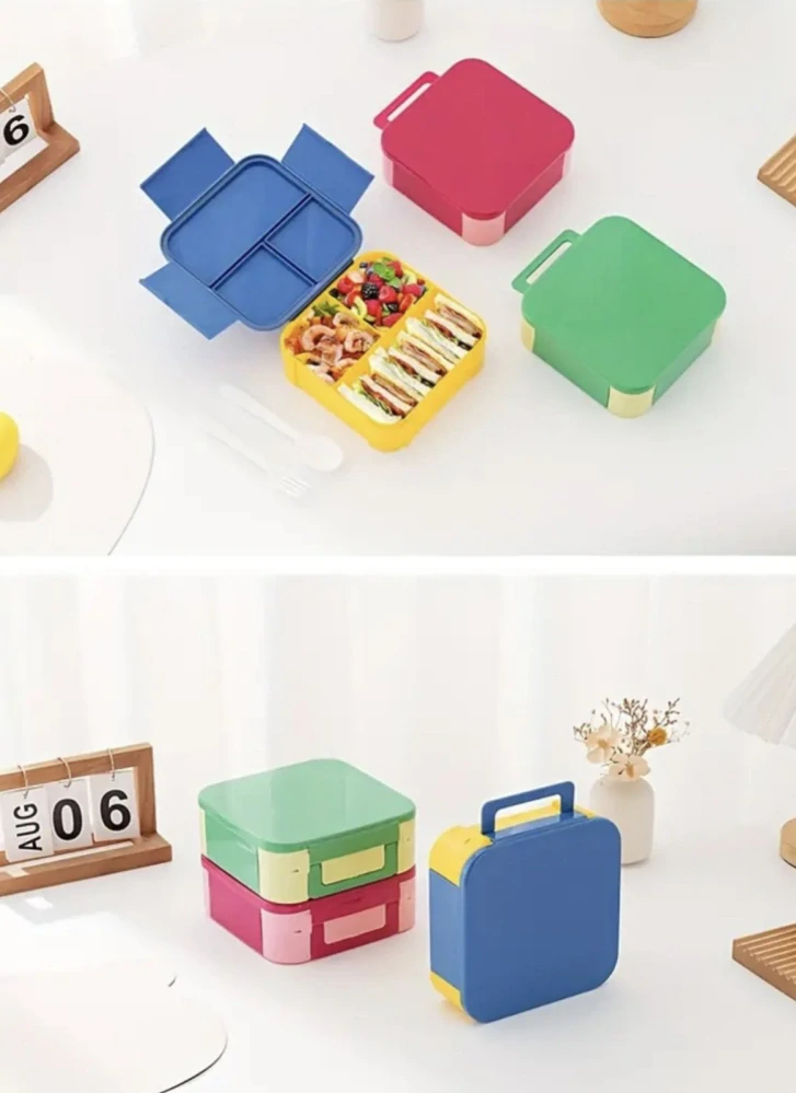 Svačinový box s příborem - LUNCH BOX - RŮŽOVÝ